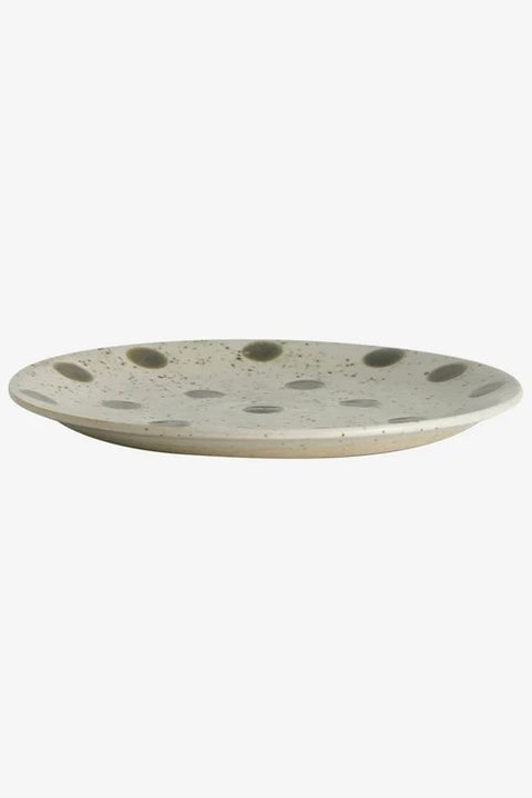 Tallerken - Grainy Dia14cm Sand/Grønn