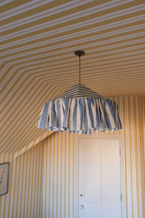 Lampeskjerm - Tangier Pantry Iceberg Blue Stripe