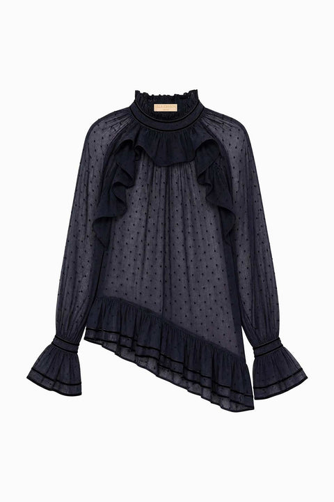 Bluse - Marcella LS Cotton Blouse Nightfall