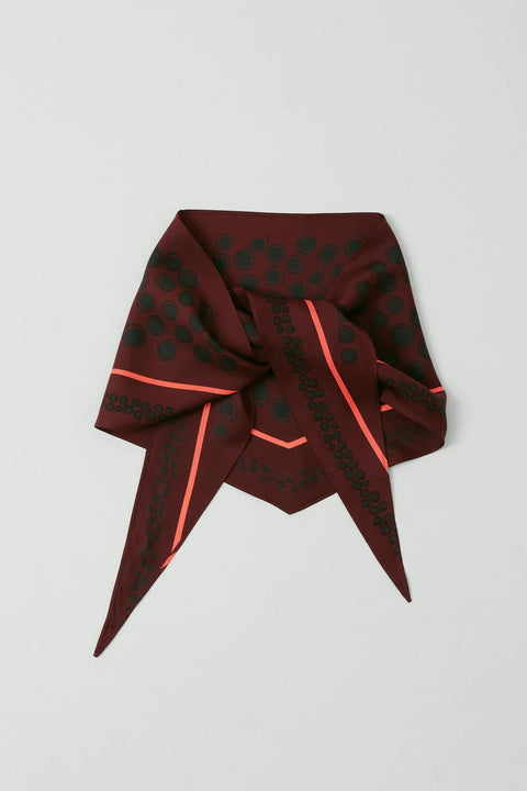 Skjerf - Spotted Carapace Bandana Ruby Red