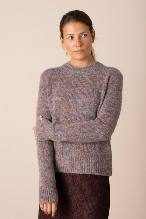 Genser - Marled Crew NK Cognac Combo