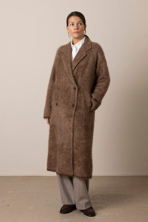 Jakke - Grizzly Double Breasted Coat Chestnut/Taupe