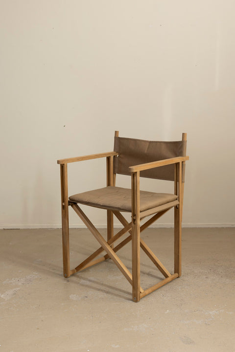 Hagestol - Regissør Teak/Brun Canvas