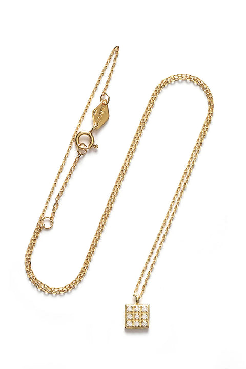 Halskjede - Nine Dots Gold Crystal