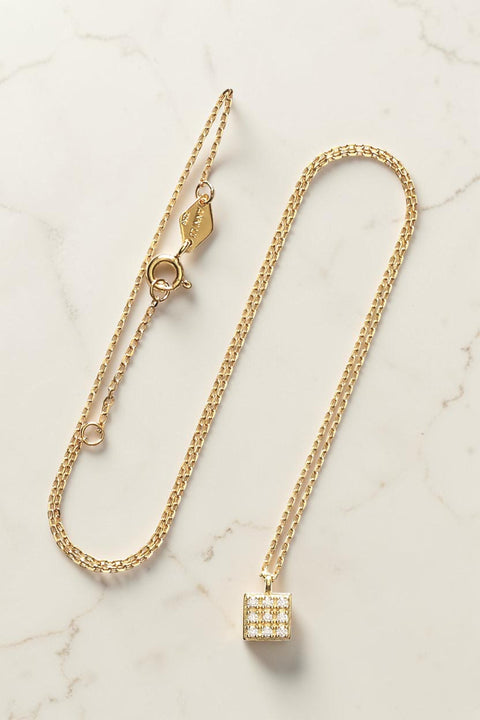 Halskjede - Nine Dots Gold Crystal