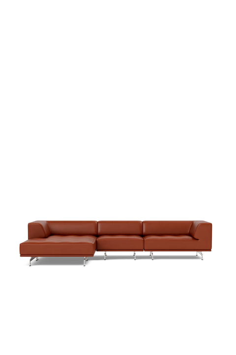 Sofa - Delphi Elements 450A Cera 905 Russet Brown/Børstet Aluminium