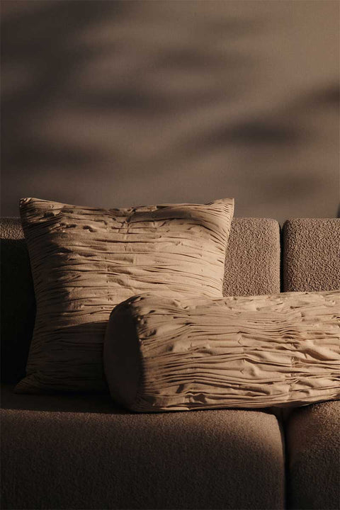 Putetrekk - Falda Smocked 50x50cm Undyed