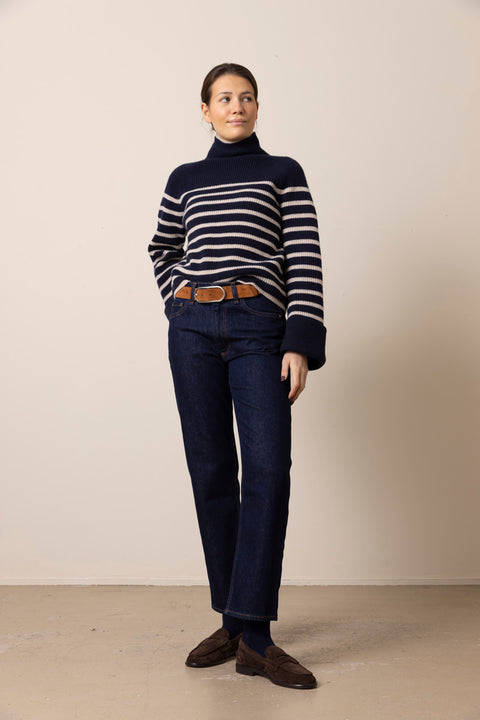 Genser - Ilaria Stripe Turtleneck