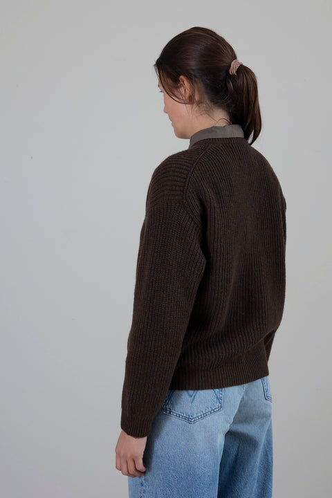 Cardigan - Bine Dark Brown