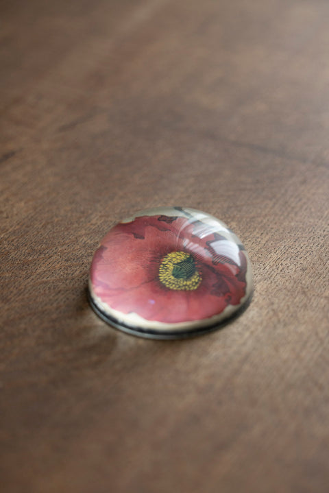 Papirvekt - Decoupage Garden Poppy