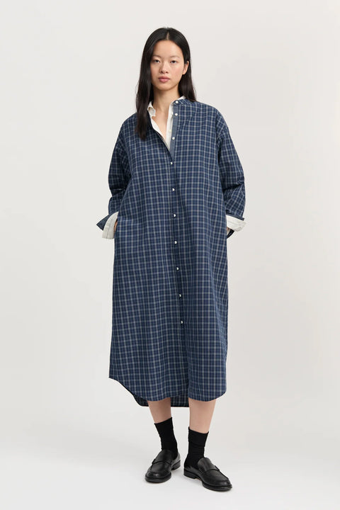Kjole - Sani Dress Check Mix Navy