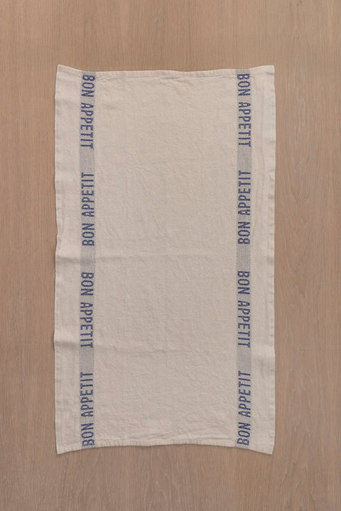 Kjøkkenhåndkle - Bon Appetit White/Blue