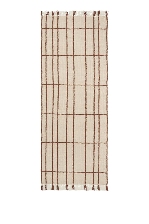 Løper - Sten 80x200cm Parchment/Chestnut