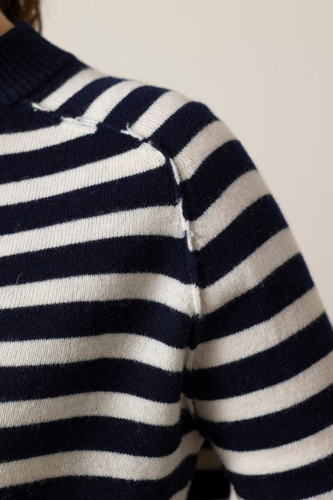 Cardigan - Gretel Ecru/Marine