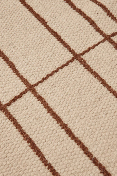 Løper - Sten 80x200cm Parchment/Chestnut