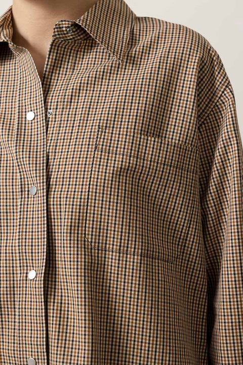 Skjorte - Cropped L/S Shirt Wheatstone Check
