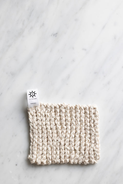 Gryteklut - Lin/Bomull 21x18cm Hvit