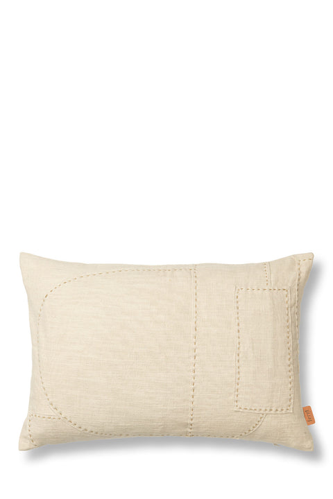 Putetrekk | Darn Cushion Cover Rectangular 40x60cm Natural