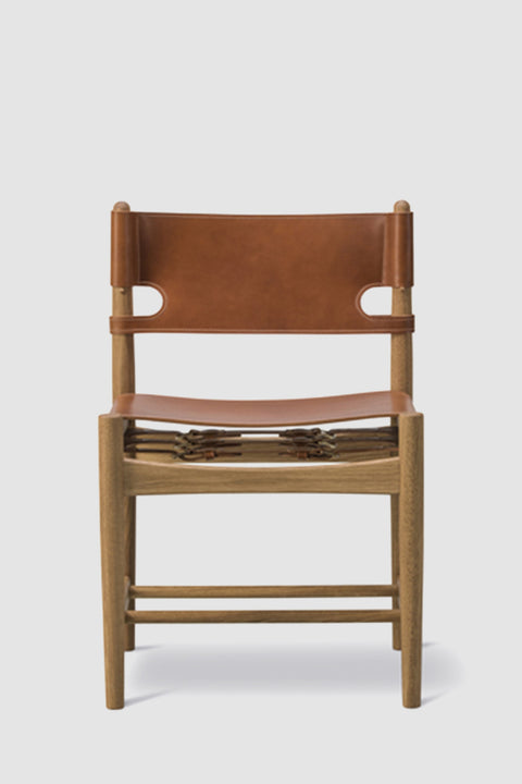 Spisestuestol | Spanish Dining Chair 3237 u/Arml. Oljet Eik / Cognac Lær