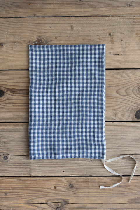 Kjøkkenhåndkle/Forkle - 55x80cm Blue Small Gingham