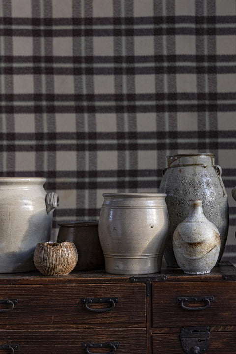 Vase | Vintage Mid-Century Keramikk Grå/Brun