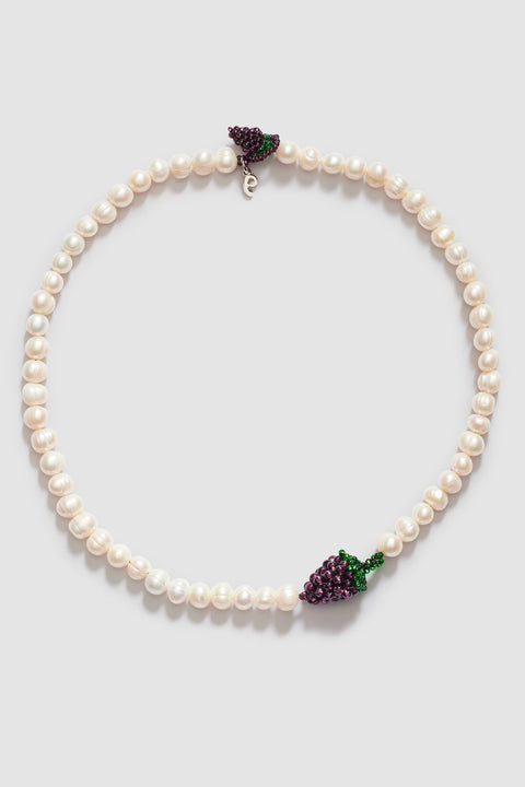 Halsskjede - Pearl Grape Charm