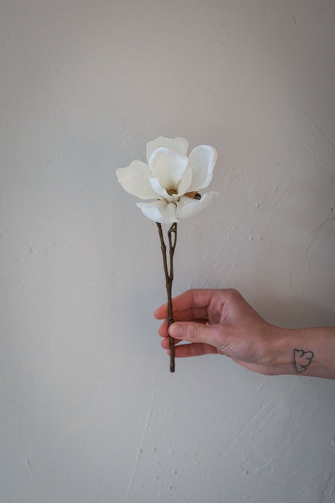 Blomst - Magnolia H30cm Hvit