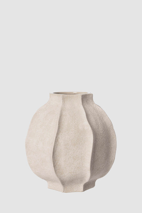 Vase - Struktur H24cm Hvit