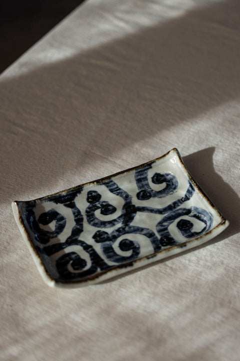 Fat - Japansk Keramikk Rektangulær Blå