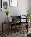 Loungestol - Spanish Chair 2226 Oljet Valnøtt/Sort Lær