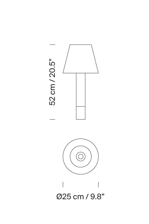 Bordlampe - Básica M1 H52cm