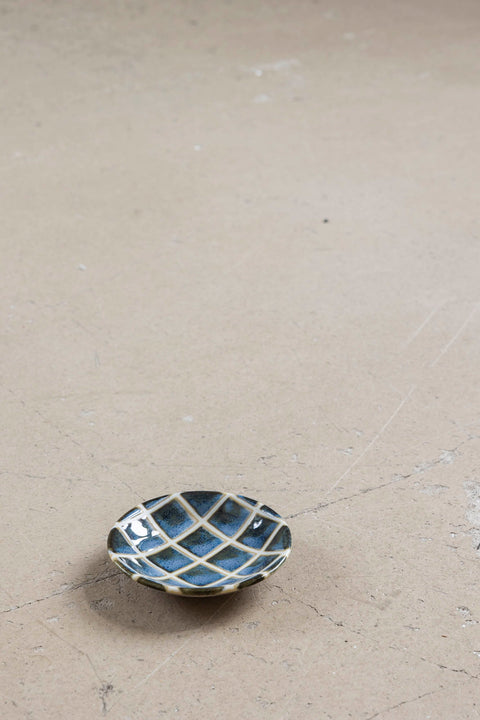 Skål | Japansk Keramikk Dia 9cm Grid
