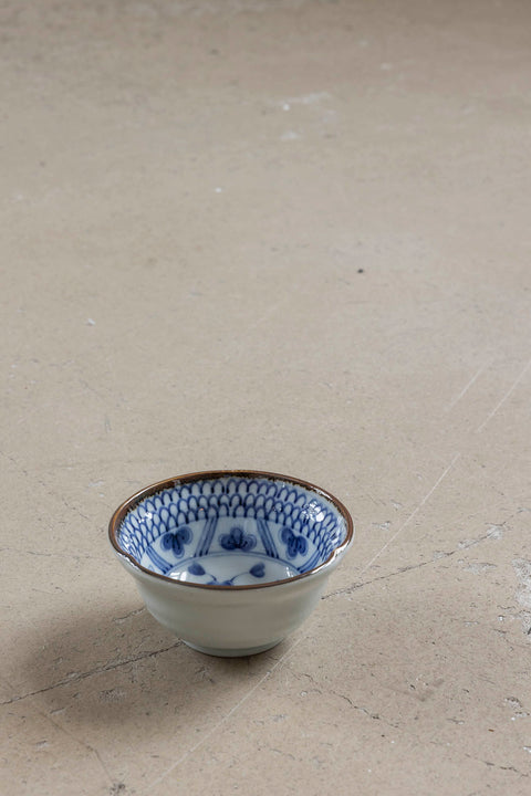 Skål | Japansk Keramikk Dia: 11cm Blue Motif 5