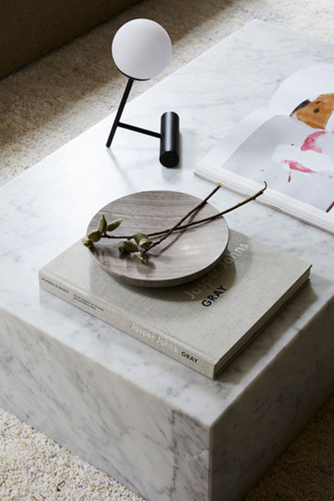 Sofabord | Plinth Low 60x100xh27cm White Marble
