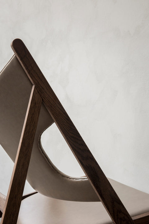 Lenestol | Knitting Lounge Chair, Dark Stained Oak, Dakar 0311
