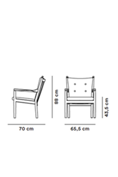 Lenestol | 1788 Easy Chair Hallingdal 180 / Sort Eik