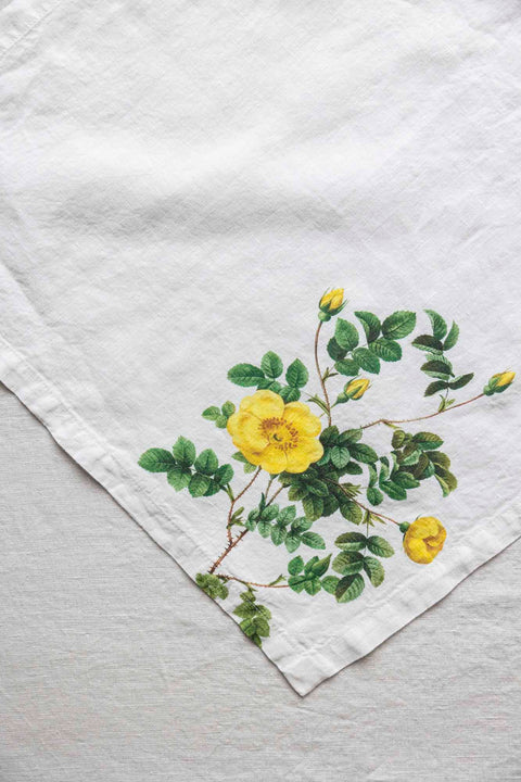 Tøyserviett | Yellow Rose 45x45cm Off-White