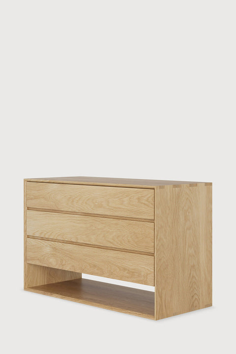 Kommode | Nordic Dresser Oak 3 Skuffer 130x56x83cm