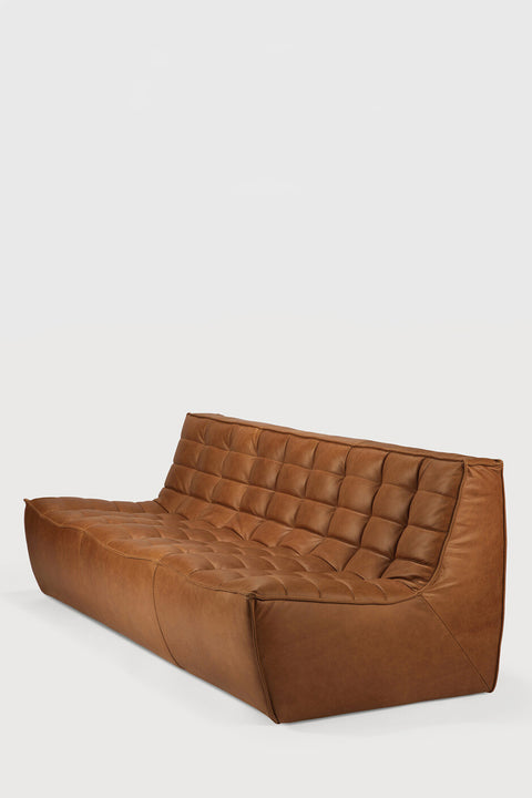 Sofa | N701 3-seter Brun Skinn