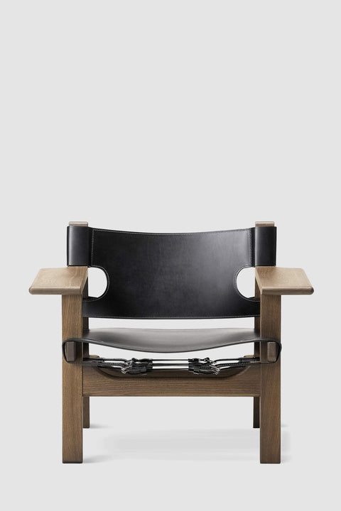 Loungestol - Spanish Chair 2226 Røkt/Oljet Eik/Sort Lær