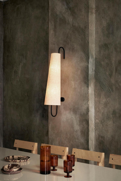 Vegglampe | Ancora Wall Lamp 100 Black/Natural