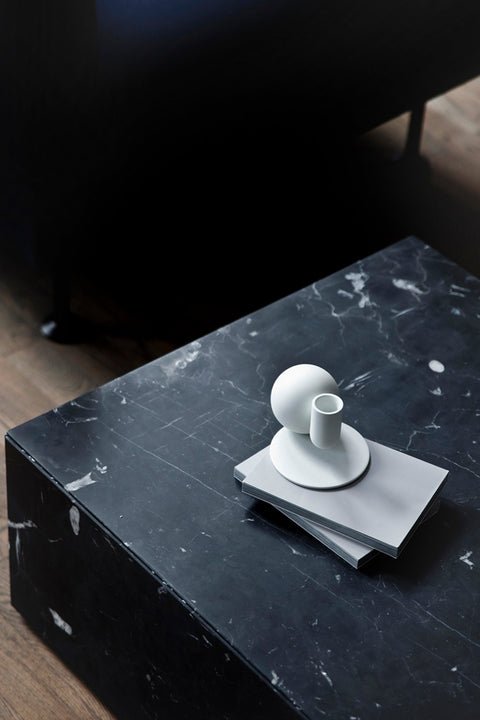 Sofabord | Plinth Low 60x100xh27cm Black Marble