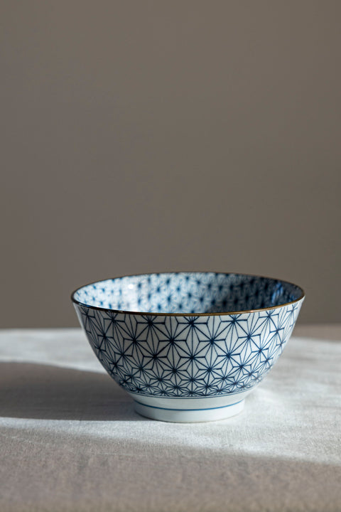 Bolle - Japansk Keramikk Ramen Sashiko Dia19,7x10cm Blå