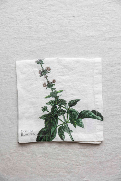 Tøyserviett | Aromatic Herbs 45x45cm Basilikum